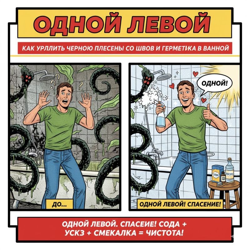 Эффективные способы борьбы с черной плесенью в ванной без химикатов