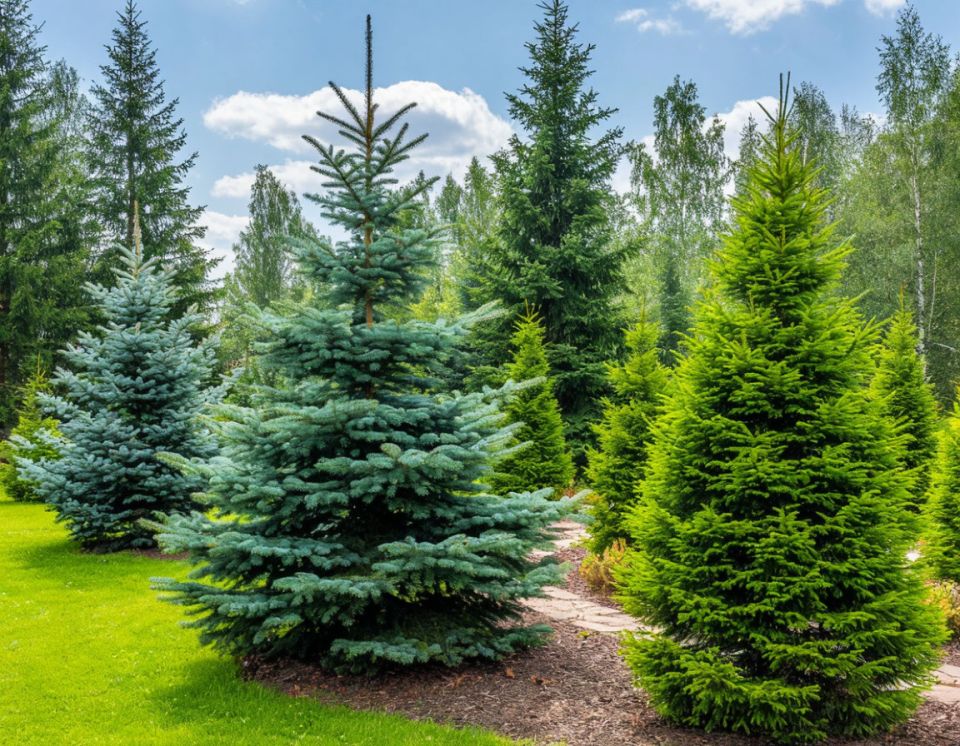 Уход за елями и соснами после пересадки