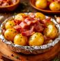 Запечённый картофель с салом и луком: любимое блюдо на каждый день