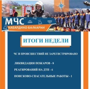 В Главном управлении МЧС России по КБР подведены итоги недели