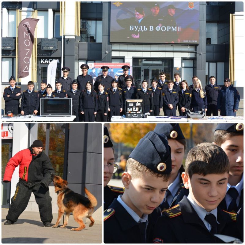 В Кабардино-Балкарии полицейские провели профориентационную акцию «Будь в форме!» со студентами и кадетами
