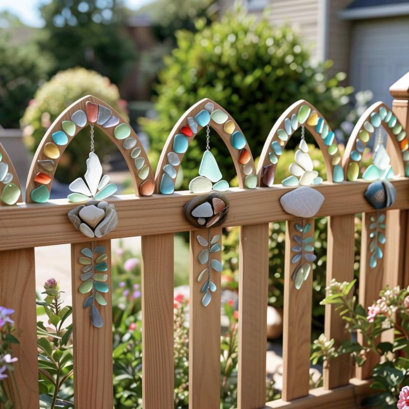 Как морское стекло оживляет старый забор и создаёт уникальный стиль