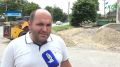 А в Баксане продолжают благоустраивать тротуары на главной городской улице