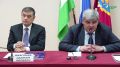 Глава Кабардино-Балкарии Казбек Коков вместе с депутатами Государственной Думы Зауром Геккиевым, Викторией Родиной и Адальби Шхагошевым посетил с рабочей поездкой Чегемский район