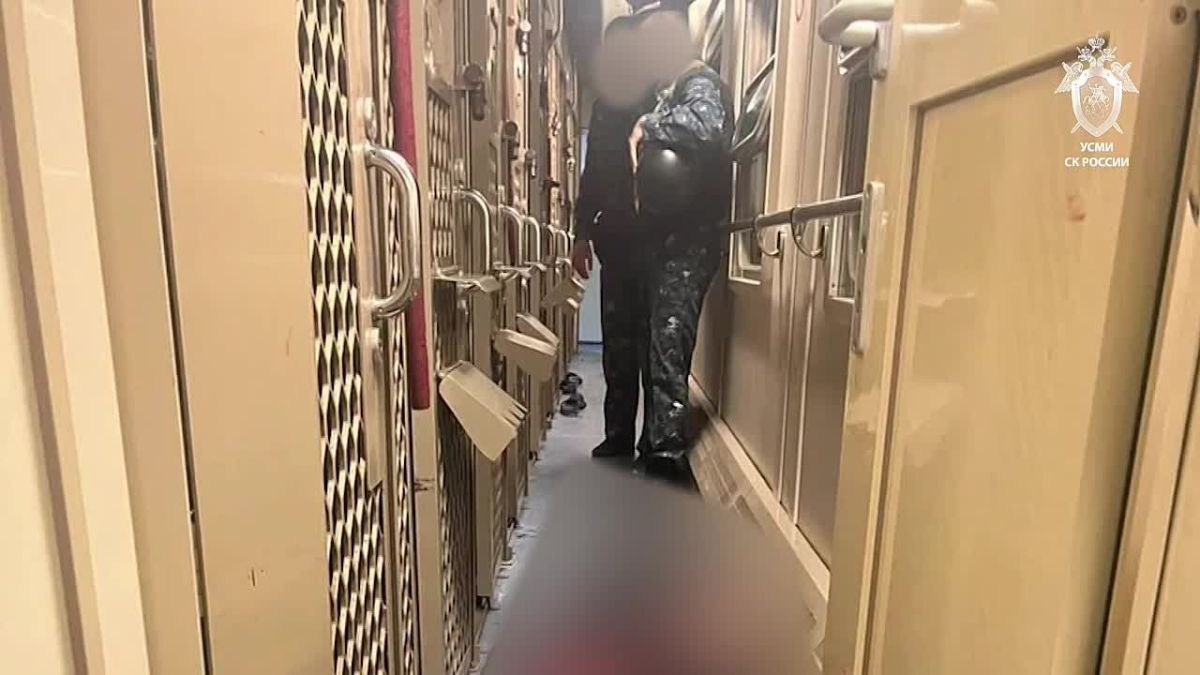СКР показал видео с места нападения заключенного на конвоира в поезде в Кабардино-Балкарии