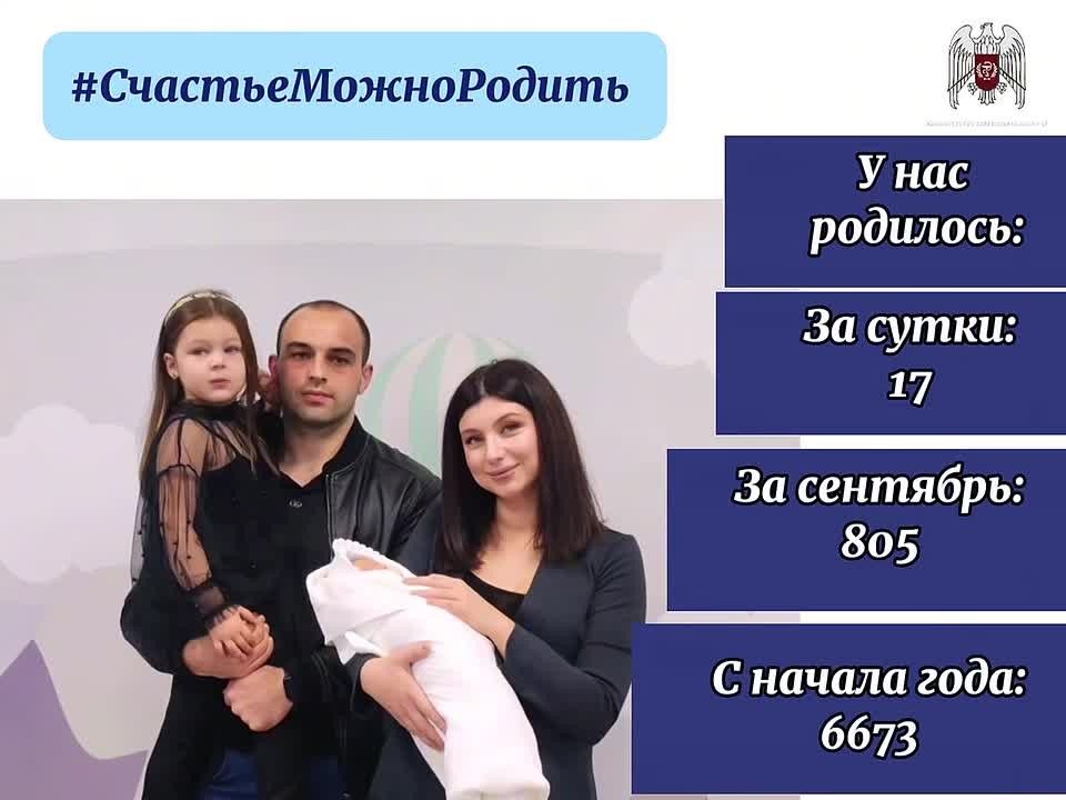 В КАБАРДИНО-БАЛКАРИИ СЕГОДНЯ РОДИЛСЯ: