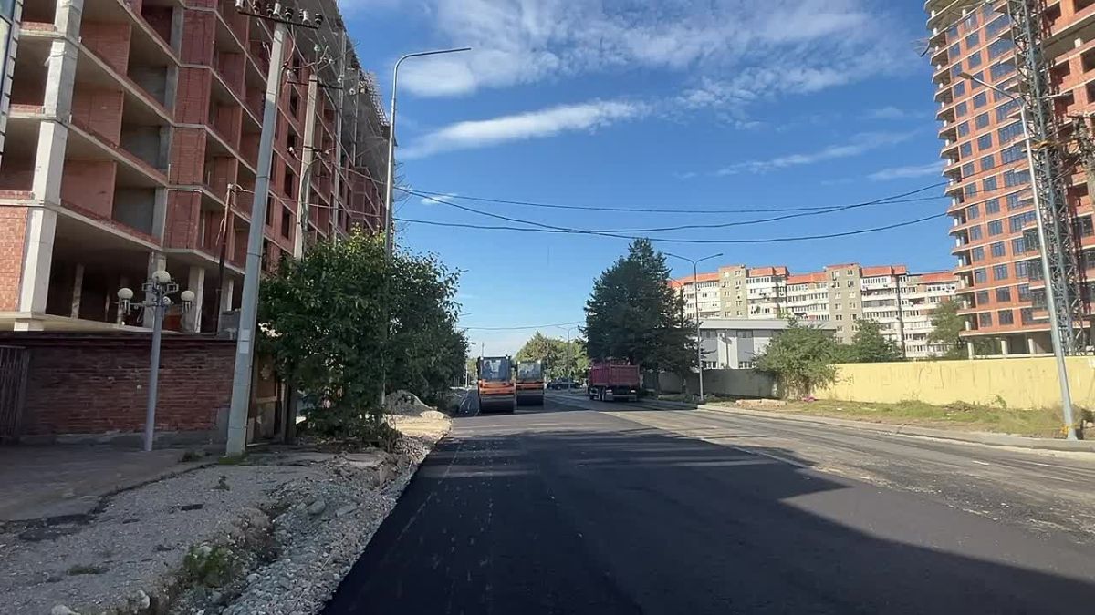 В г.о. Нальчик продолжается капитальный ремонт улицы Тарчокова