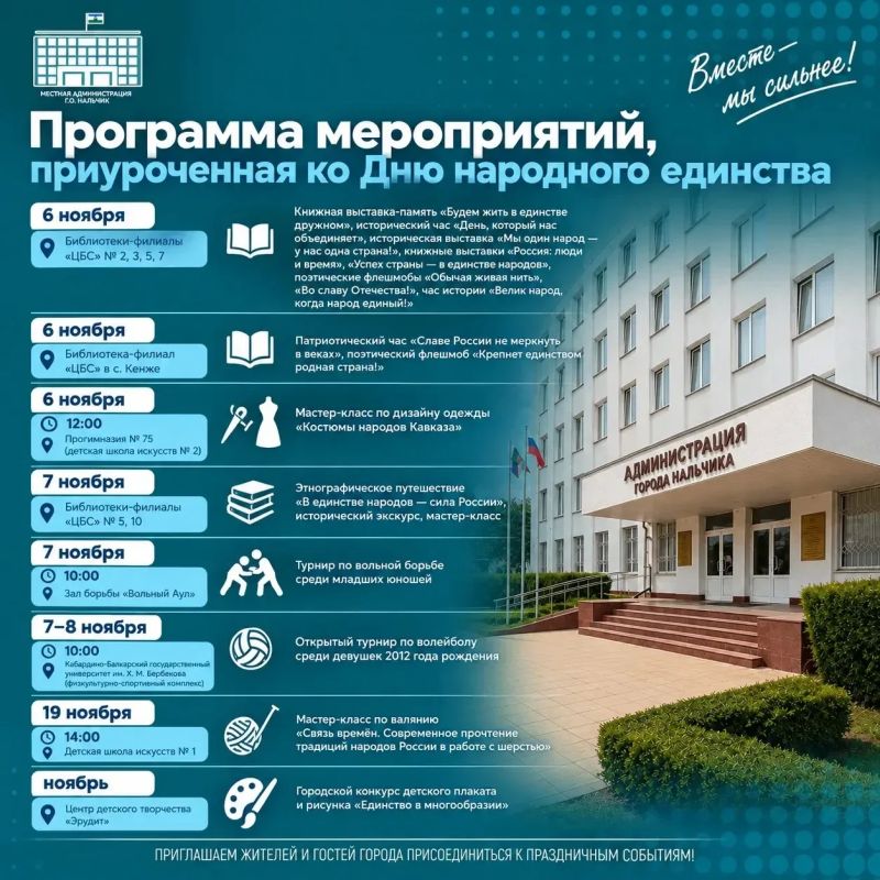 Программа мероприятий ко Дню народного единства Программа мероприятий ко Дню народного единства