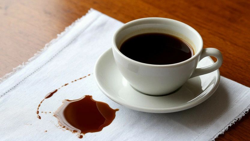 Как легко и быстро избавиться от кофеевых пятен на одежде и текстиле